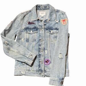 Disney Denim Patches Handmade Jean Jacket Old Navy Size S